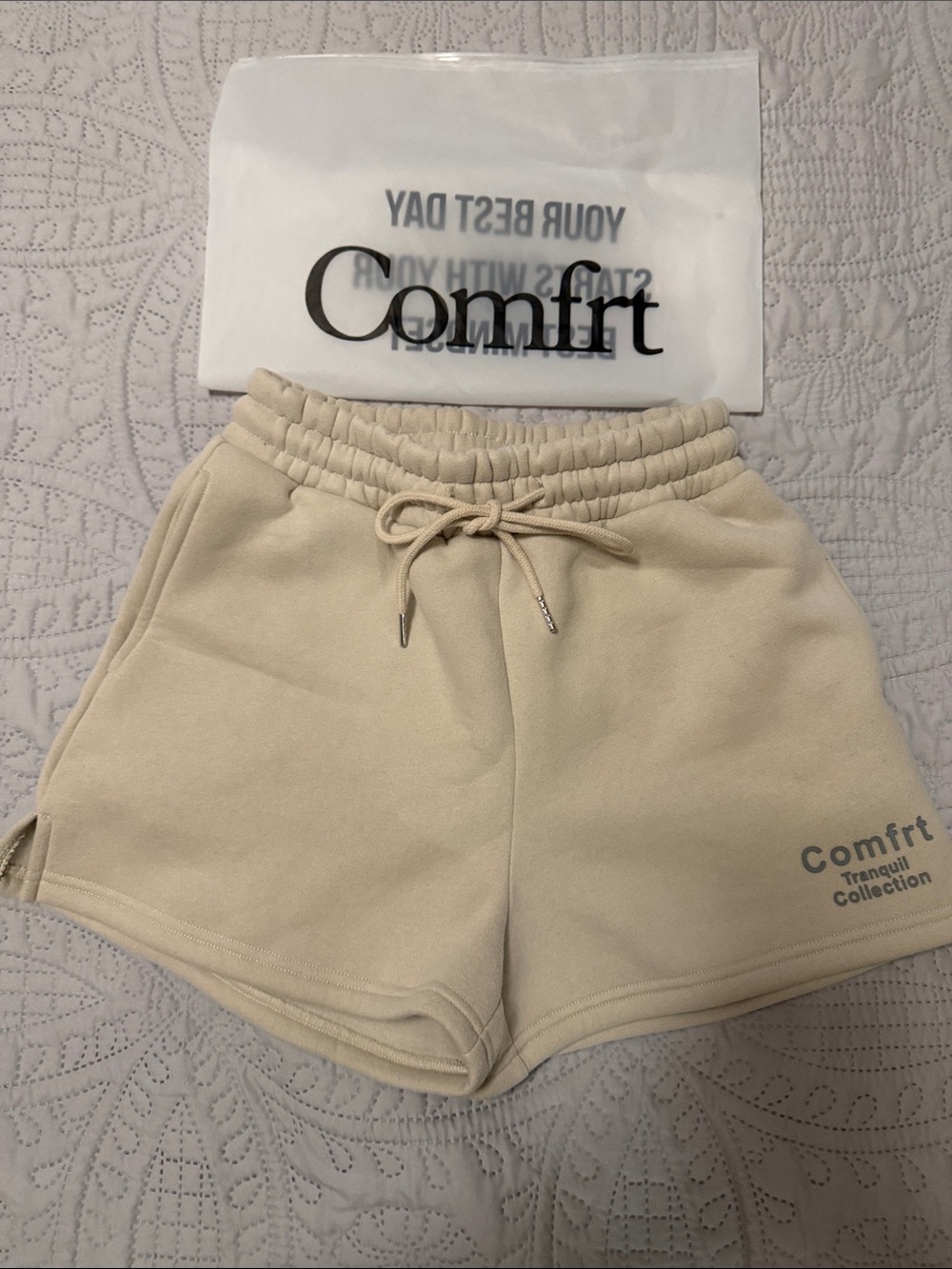 Comfirt Tranquil Collection Women's Cream Athletic Shorts